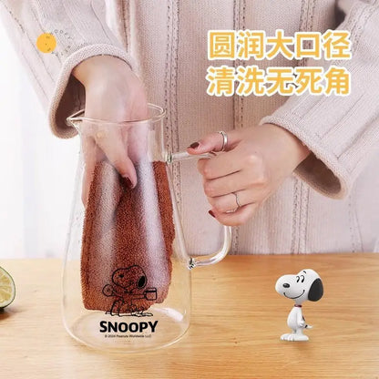 1500 ml Glass Water Jug Snoopy Cup