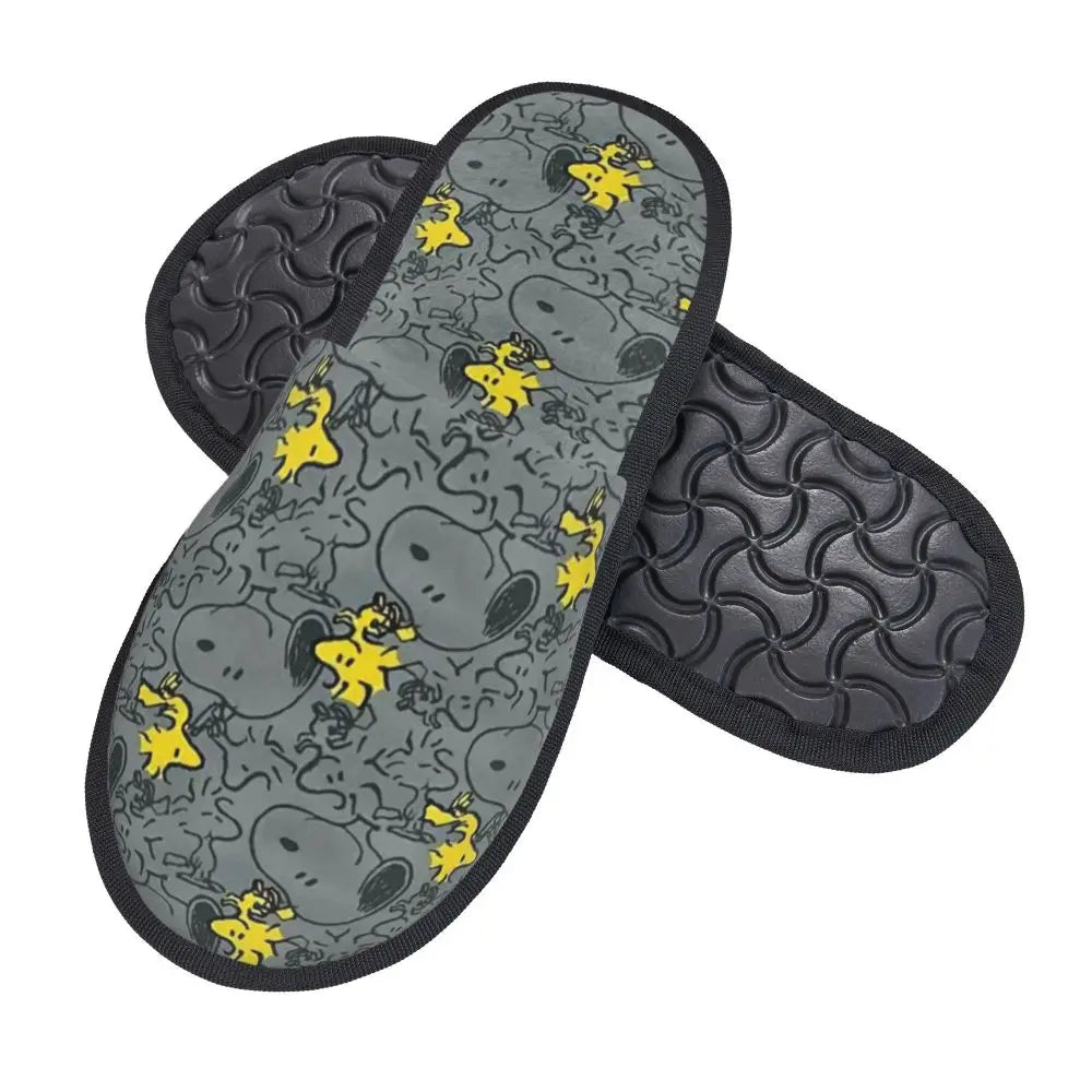 Anime Pattern Memory Foam Slippers Snoopy Slippers