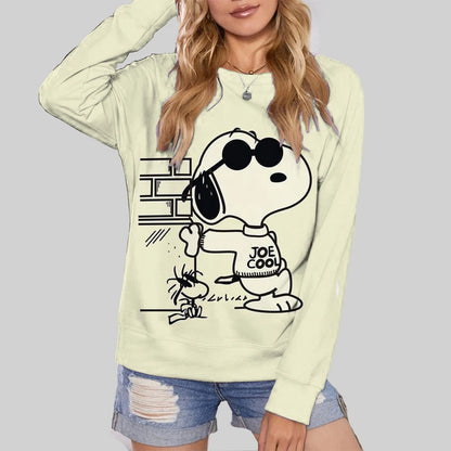 Cute Snoopy Print Womens Oversize Hoodie Snoopy Hoodie