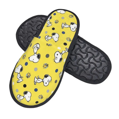 Anime Pattern Memory Foam Slippers Snoopy Slippers