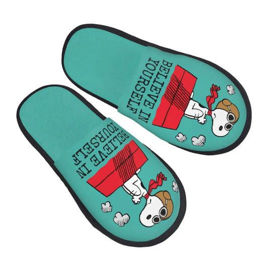 Memory Foam Cartoon Slippers Women Indoor Snoopy Slippers