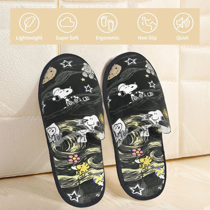 Memory Foam Women Slippers Four Leaf Clover Snoopy Slippers