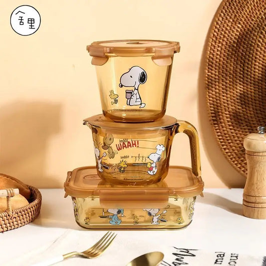 Snoopy Multi Layer Lunch Box Thermal Snoopy Luch Box