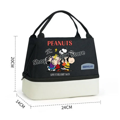 Snoopy Backpack Large Capacity Lunch Bags Insulated Cooler