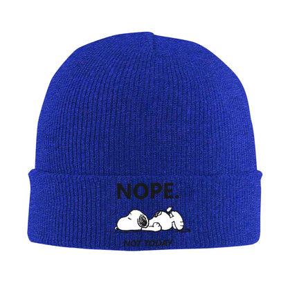 Not Today Knit Bonnet Snoopy Hat
