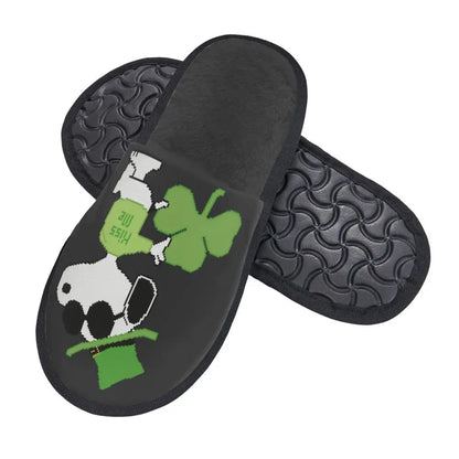 Memory Foam Women Slippers Four Leaf Clover Snoopy Slippers