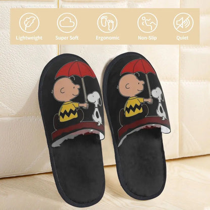 Memory Foam Women Slippers Four Leaf Clover Snoopy Slippers