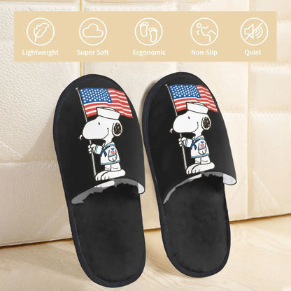 Memory Foam Women Slippers Four Leaf Clover Snoopy Slippers