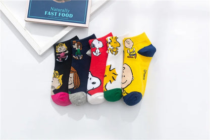Low Tube Socks Women Men Cute Snoopy Socks