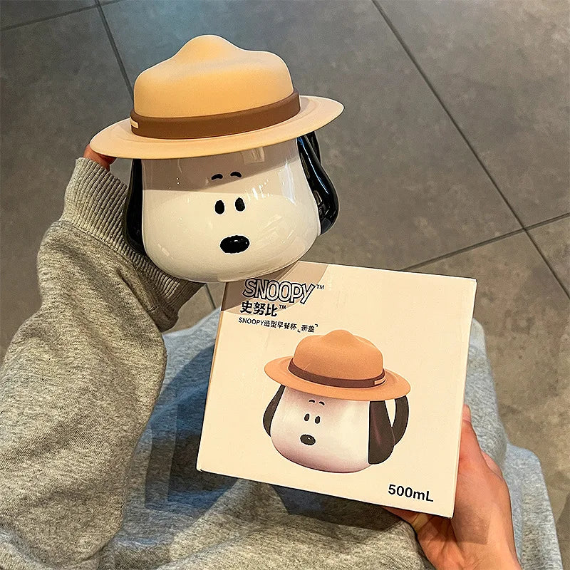 Straw Hat Mug Ceramic Cup Snoopy Mug