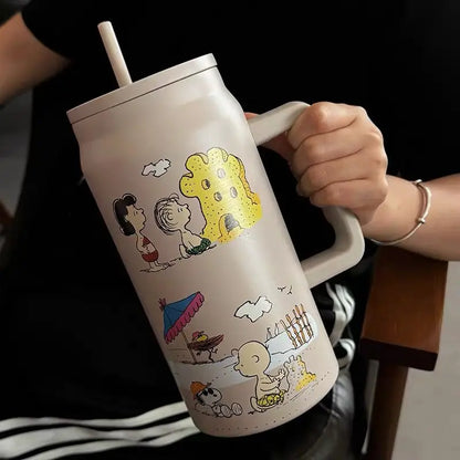 Insulated Stainless Steel Water Cup Straw 2025 Snoopy Cup