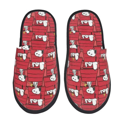 Custom Print Snoopy Slippers Memory Foam Cozy Snoopy Shoes