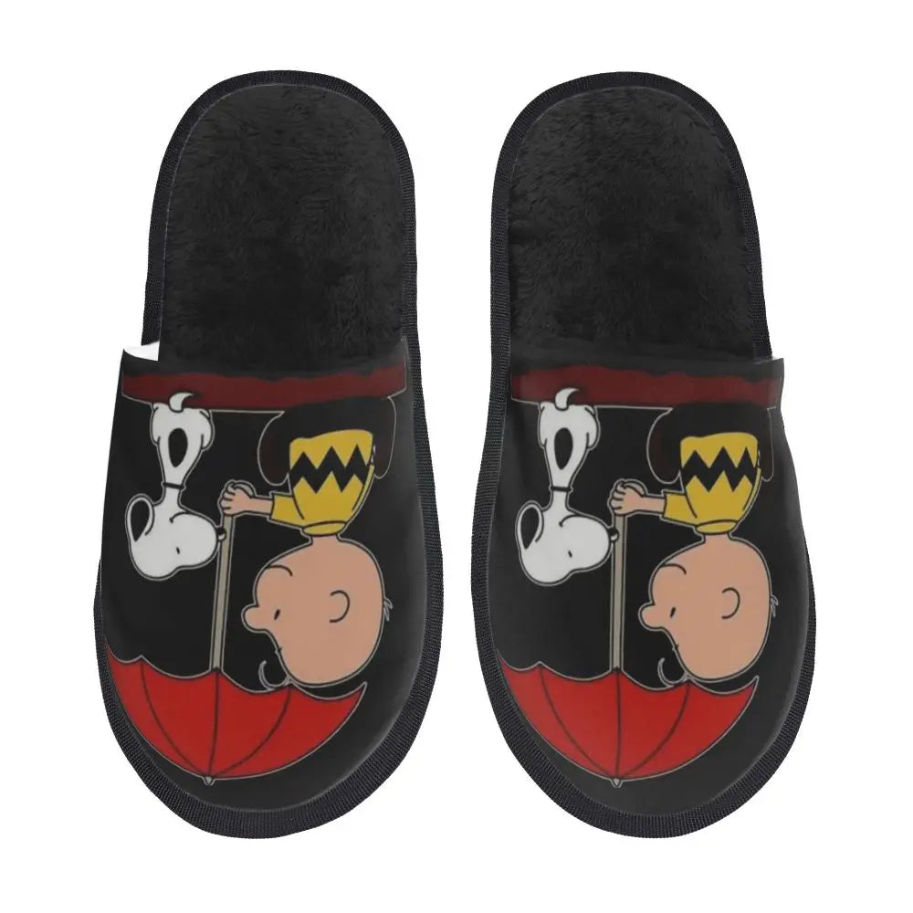Memory Foam Women Slippers Four Leaf Clover Snoopy Slippers