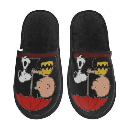 Memory Foam Women Slippers Four Leaf Clover Snoopy Slippers