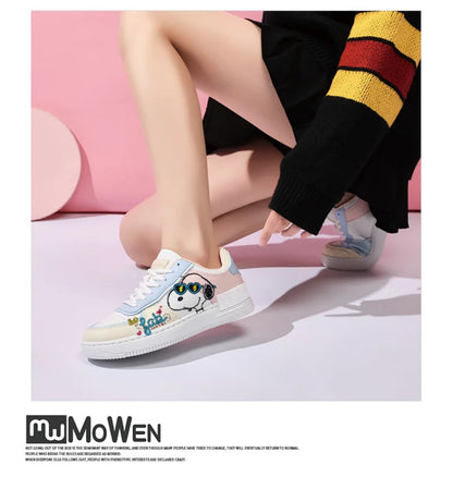 Womens Light Running Shoes Breathable Slip On Snoopy Shoes