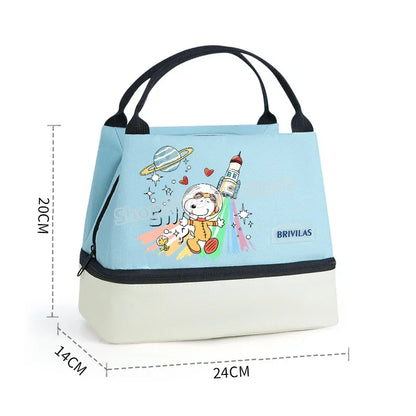 Snoopy Backpack Large Capacity Lunch Bags Insulated Cooler