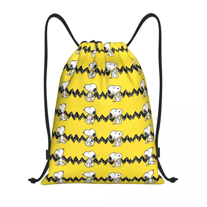 Snoopy Backpack Drawstring Sack Christmas Polyester