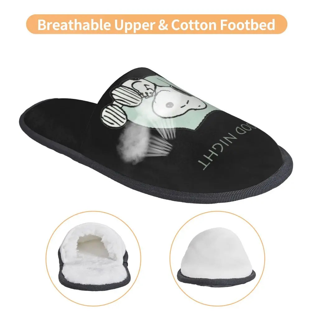 Memory Foam Women Slippers Four Leaf Clover Snoopy Slippers
