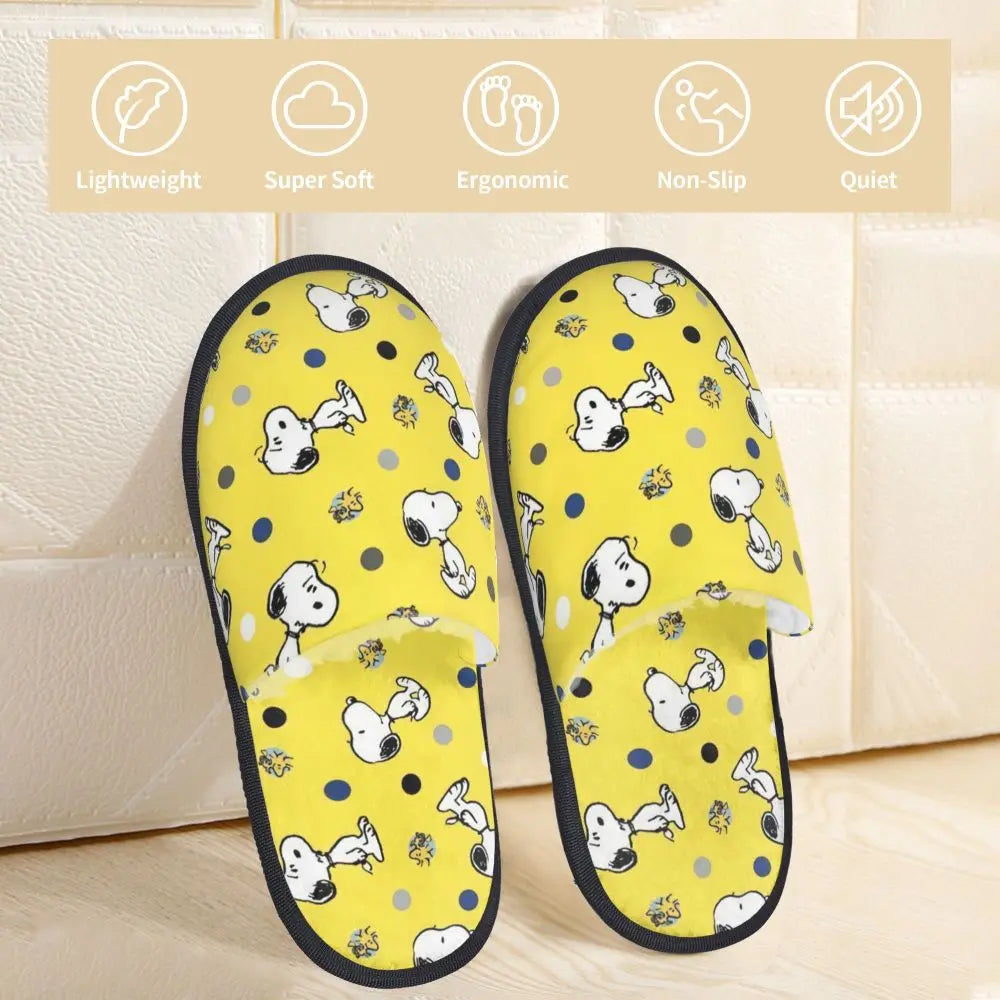 Anime Pattern Memory Foam Slippers Snoopy Slippers