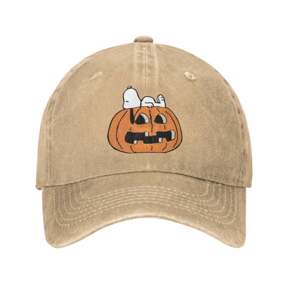 Halloween Pumpkin Print Cap Adjustable Snoopy Hat