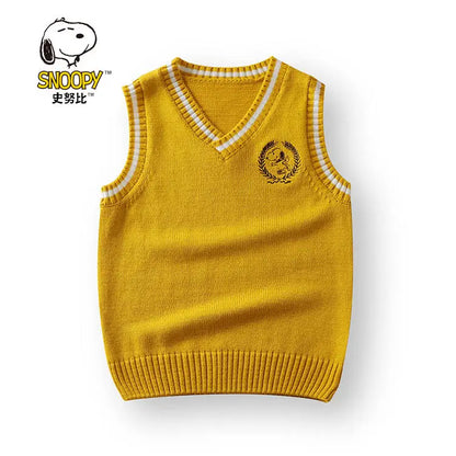 Snoopy Cartoon Student Vest Knit Snoopy Stuffed Sweatshirt