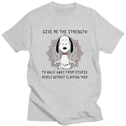 Men Snoopy Cartoon T Shirt 100 Percent Cotton Snoopy Shirt