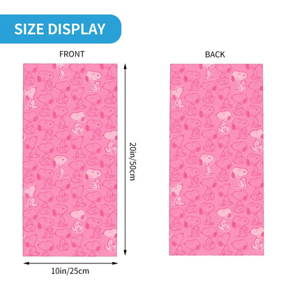 Custom Cute Cartoon Snoopy Bandana Neck Gaiter Printed  Balaclavas Mask Scarf Multifunctional Cycling Riding for Men Women Adult