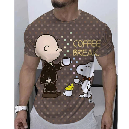 Colorful Printed Snoopy Oversized Short Sleeve Snoopy Shirt