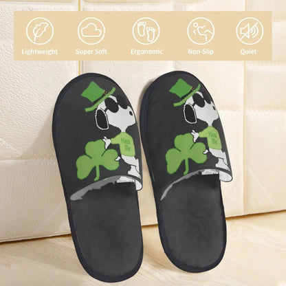 Memory Foam Women Slippers Four Leaf Clover Snoopy Slippers