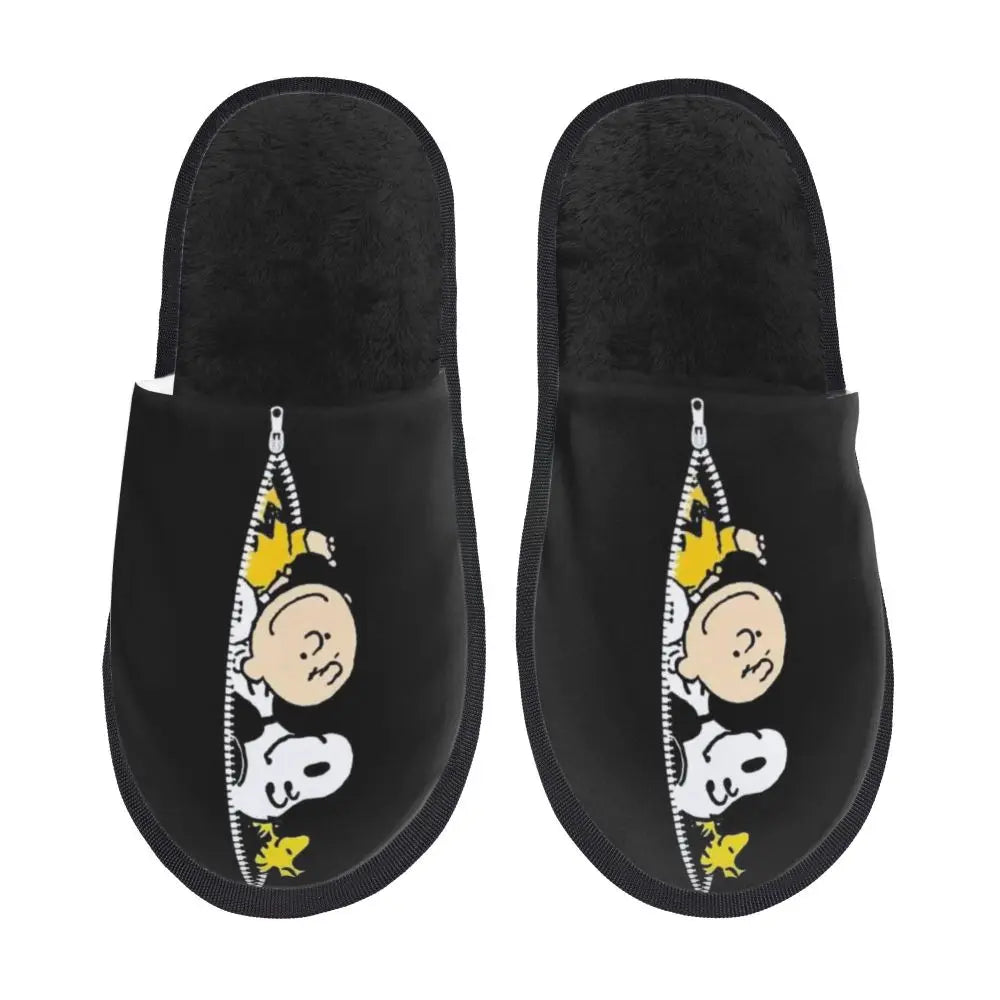 Memory Foam Women Slippers Four Leaf Clover Snoopy Slippers