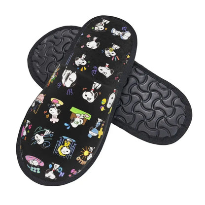 Memory Foam Women Slippers Four Leaf Clover Snoopy Slippers