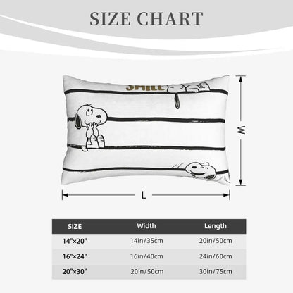 Cute Pillowcase 18in Square Red Snoopy Pillow