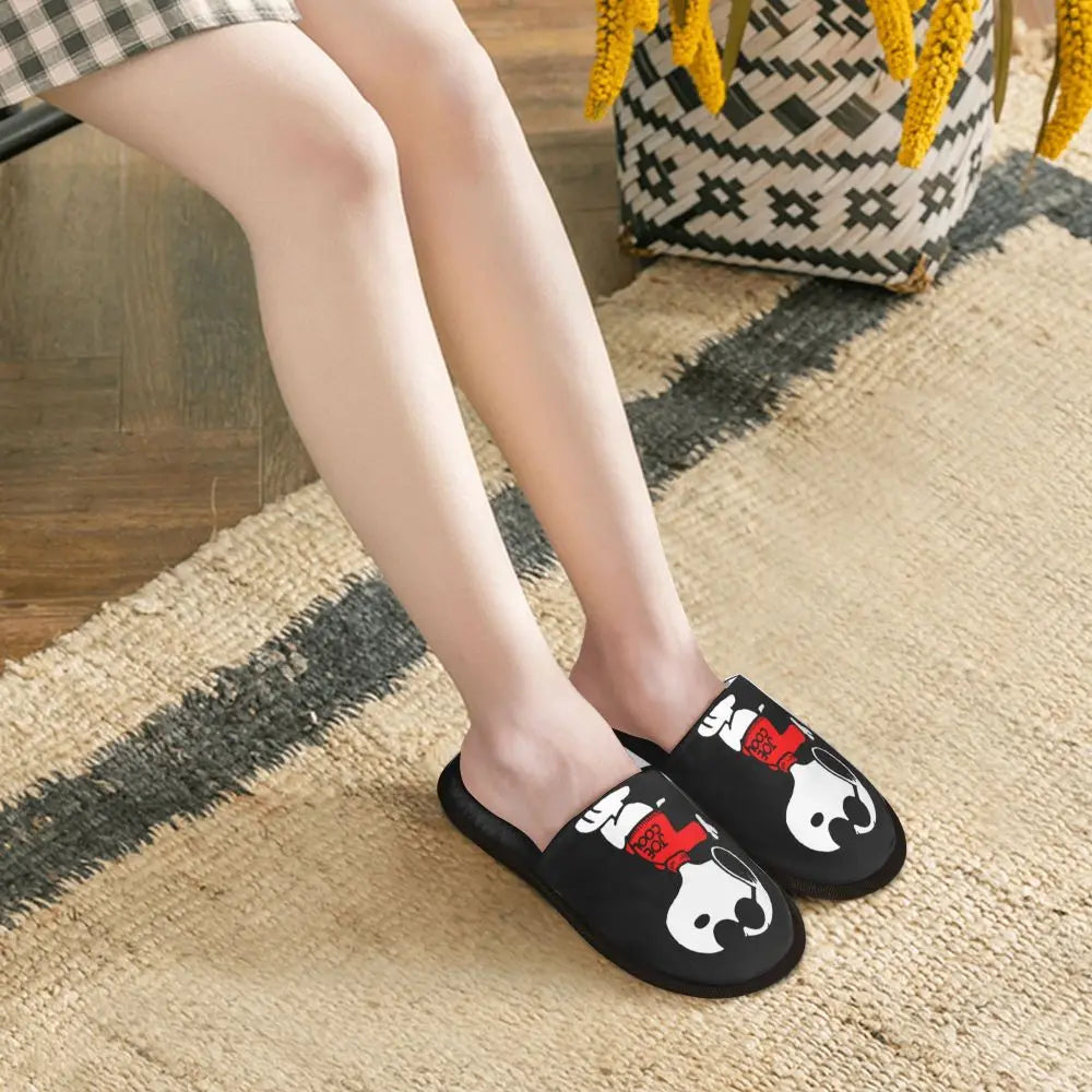 Memory Foam Women Slippers Four Leaf Clover Snoopy Slippers