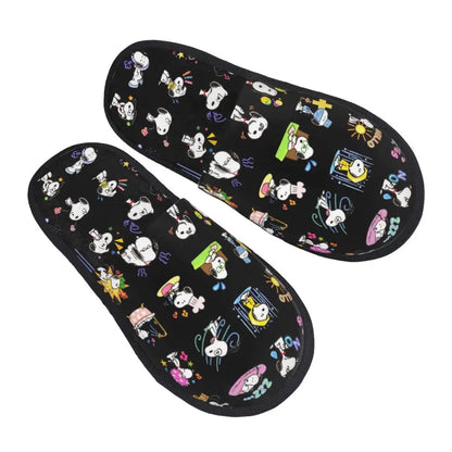 Memory Foam Women Slippers Four Leaf Clover Snoopy Slippers