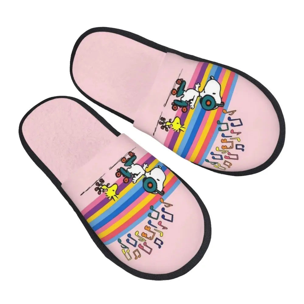 Anime Pattern Memory Foam Slippers Snoopy Slippers