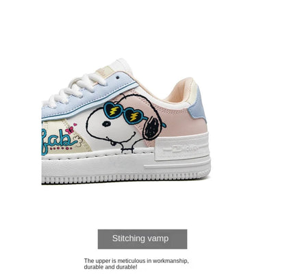Womens Light Running Shoes Breathable Slip On Snoopy Shoes