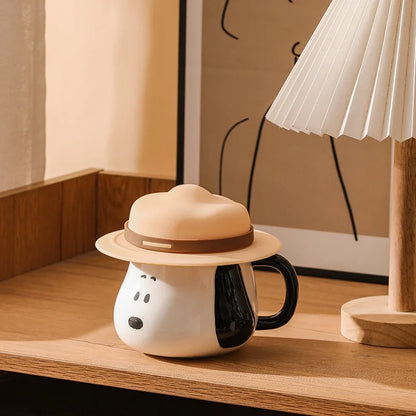 500ml Straw Hat Ceramic Mug Snoopy Cup