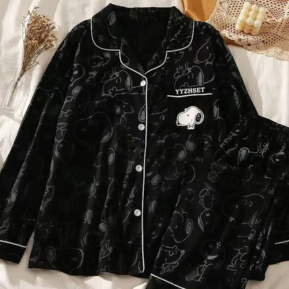 2 Piece Long Sleeved Pajamas Peanuts Snoopy Pyjama