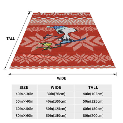 Cute Cartoon Snoopy Coral Fleece Lightweight Snoopy Blanket
