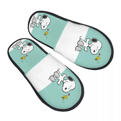 Custom Print Women Slippers Memory Foam Snoopy Shoes