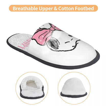 Pink Slippers Winter Edition Snoopy Shoes