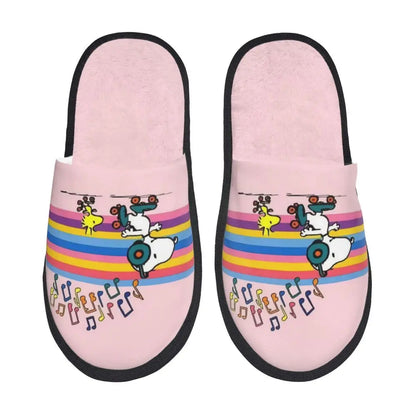 Custom Print Snoopy Slippers Memory Foam Cozy Snoopy Shoes