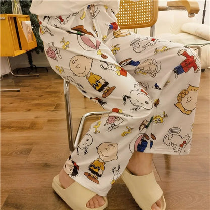 Pajama Pants Women Casual Home Cozy Snoopy Pyjama