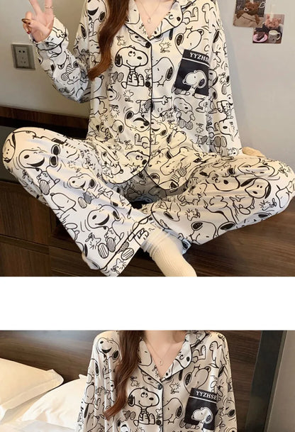 Full Print Women Pajama Set ZBN Snoopy Pyjama