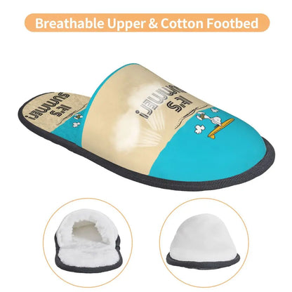 Anime Pattern Memory Foam Slippers Snoopy Slippers