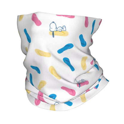 Custom Cute Cartoon Snoopy Bandana Neck Gaiter Printed  Balaclavas Mask Scarf Multifunctional Cycling Riding for Men Women Adult