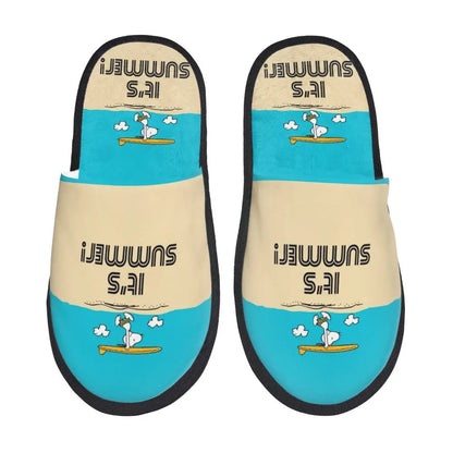 Anime Pattern Memory Foam Slippers Snoopy Slippers