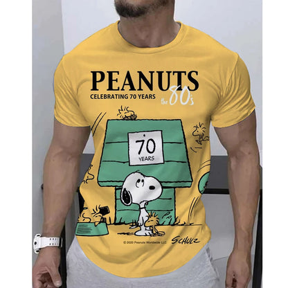 Colorful Printed Snoopy Oversized Short Sleeve Snoopy Shirt