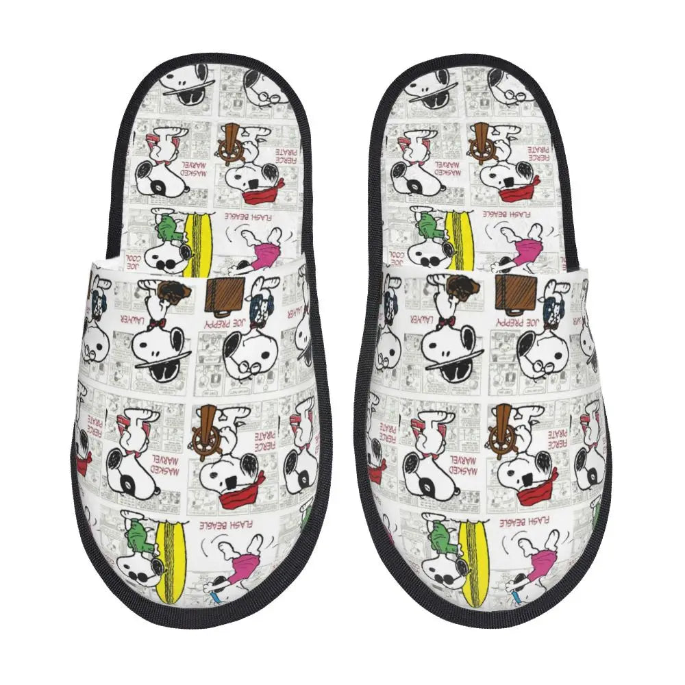Memory Foam Women Slippers Four Leaf Clover Snoopy Slippers