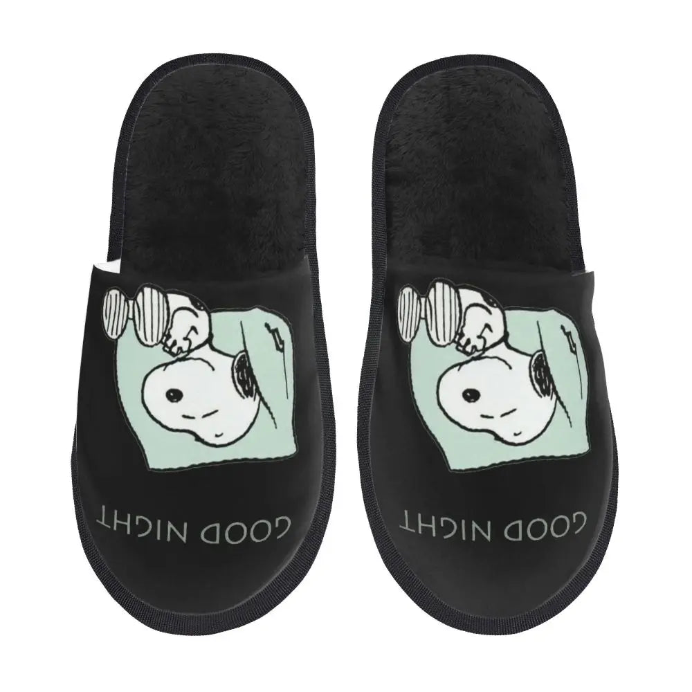 Memory Foam Women Slippers Four Leaf Clover Snoopy Slippers